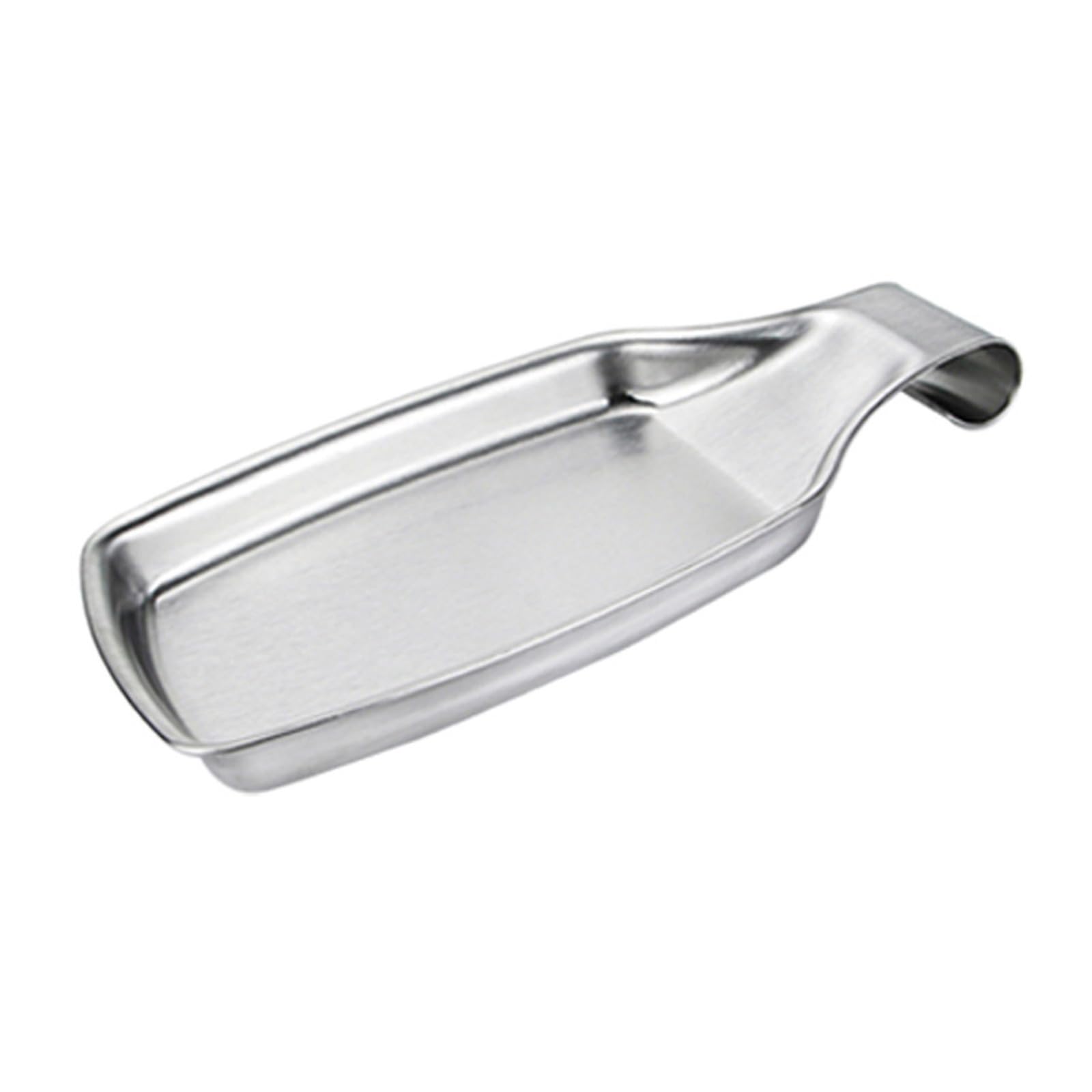 MIDOKSTUA Stainless Steel Square Spoon Rest Minimalists Cooking Utensils Ladle Holder Kitchen Decors for Homes Aesthetic Gifting Countertops Utensils Rest