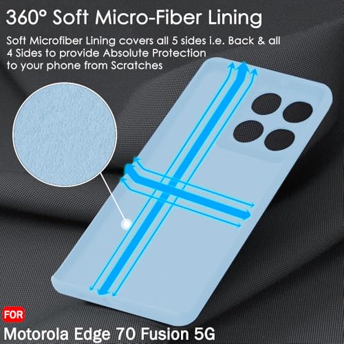 Image of TheGiftKart Genuine Liquid Silicone Back Cover Case for Motorola Moto Edge 70 Fusion 5G | Soft Micro-Fibre Lining Inside | Camera Protection Bump | Shockproof Back Cover Case (Silicone, Country Air)