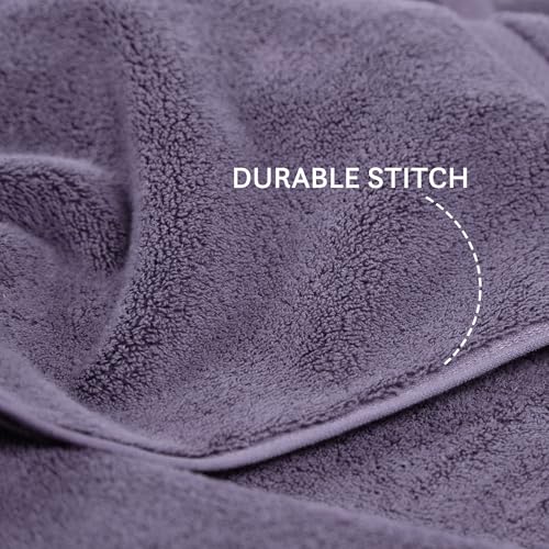 Image of MYTRIDENT Towels for Bath Large Size | Finesse Collection, 2 Piece Bath Towels | 75 cm x 150 cm | 625 GSM, Zero-Twist, Luxuriously Soft, 100% Cotton - Purple