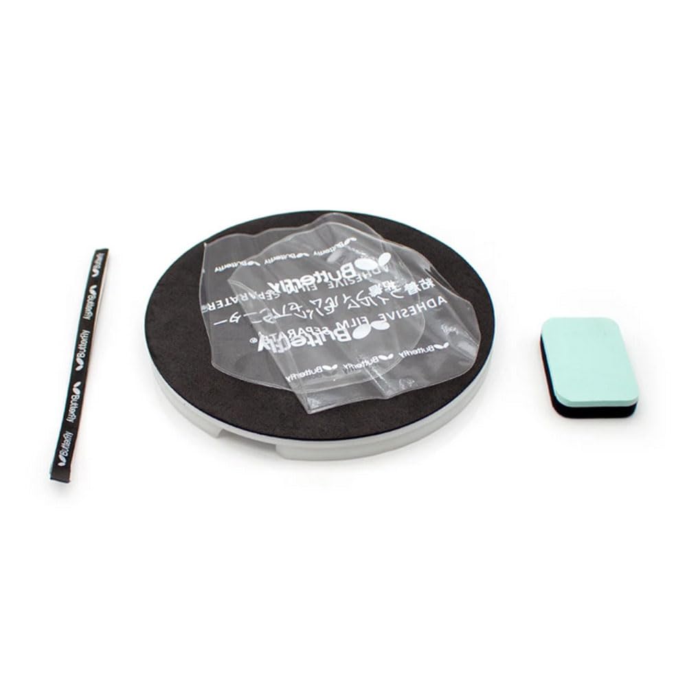 Jieotwice DIY Table Tennis Racket Assembled Cutting Turntable Rotatable DIY Tool Cutting Platform Ping Pong Rubber Accessories