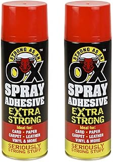 New 2 X 500 ML Multi-Purpose Multi Purpose Multipurpose Heavy Duty Spray Adhesive Glue for Craft Card Leather Carpet Foam Fabric & Much More ETC 500ML Pack Set of 2