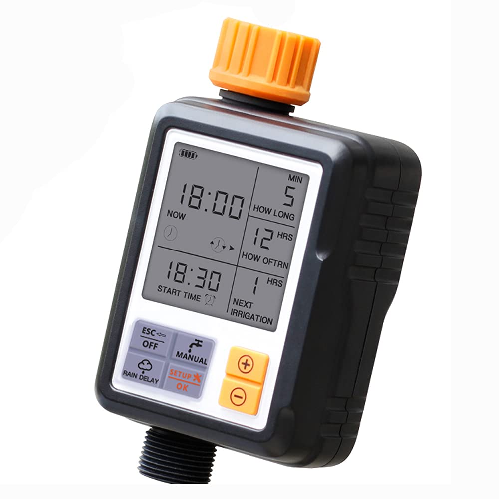 Rasen-Wasserhahn-Bewässerungs-Timer, Outdoor-Wasser-Timer, Sprinkler-Controller für Gartenschlauch, Wasserhahn, Tropfbewässerung, Rasenbewässerungssystem
