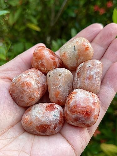 Image of GAF TREASURES 1 /2 LB Sunstone Tumbled Stones, Polished Sunstone Gemstone, Sunstone Healing Crystals (Sunstone)