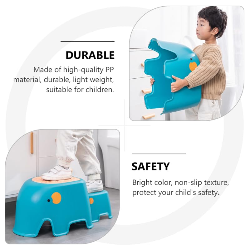 Image of Toddler Stool Anti-Slip Friction Foot Stool for Bathroom Kitchen Toilet Training Hand Washing 11.61 X 7.75 X 5.90 in Lightweight Kids