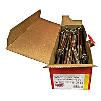 Viti A Testa Piatta Torx Per Legno - 100 Pezzi, 6x60mm, TX30 - Foto 10
