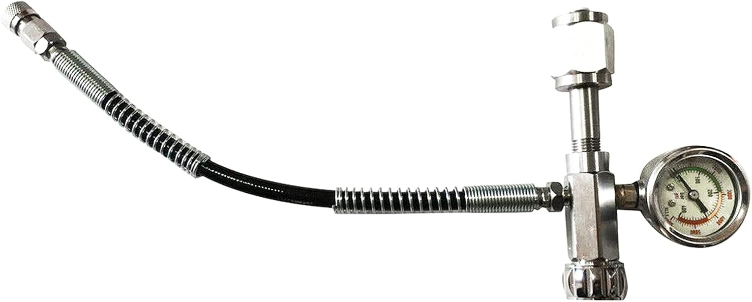 TBVECHI Adaptor 5000PSI Paintball SCBA Fill Station Charging Adapter with 60cm Microbore Hose Diving Cylinder Inflation Valve (CGA347)