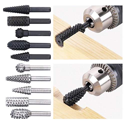 Highspeed steel Rotary Files Burr Drill Rotating Thorn Head 5pcs/set