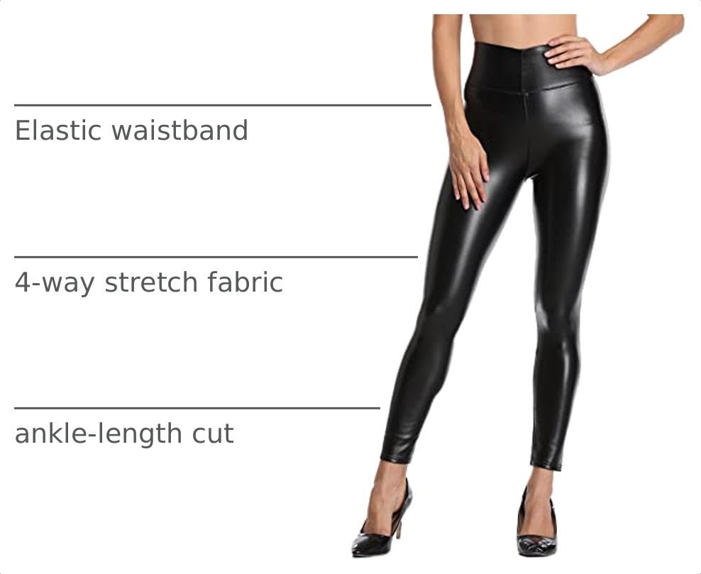 Kotii Fleece-Lined Faux Leather Leggings