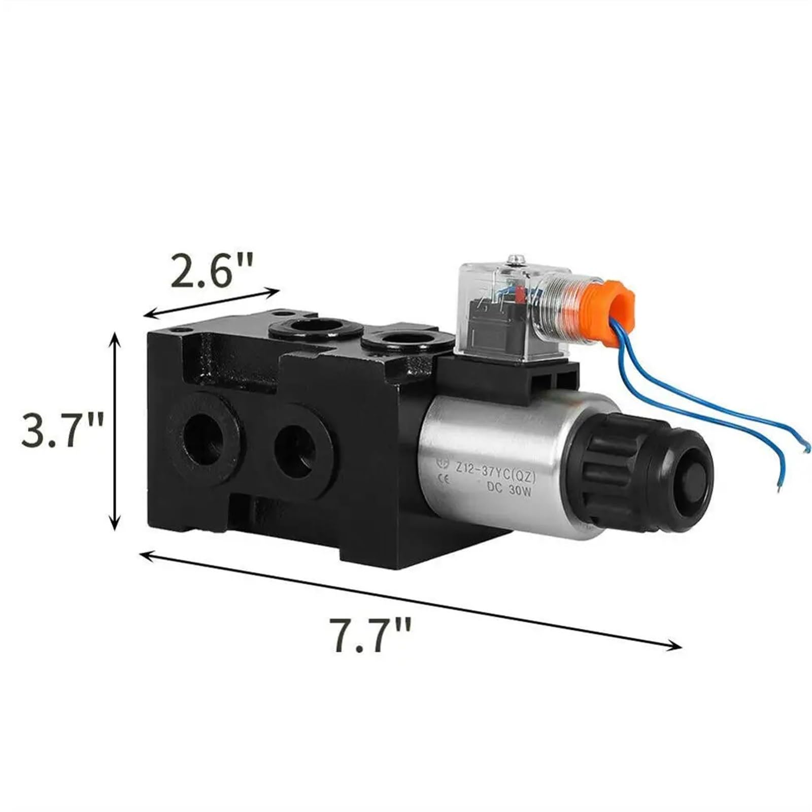 Hydraulic 6 Port Solenoid Diverter Selector Valve 1/2 BSP 12VDC 13gpm 50L DVS6 E - Foto 2