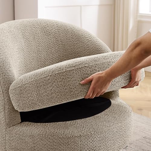 Modern-Armless-Accent-Chair-Modern-Slipper-Chair-Living-Room-Chairs-with-Acrylic-Legs-Makeup-Vanity-Chair-Boucle-Comfy-Upholstered-Accent-Chairs-for-Bedroom-Reading-Room-Reception-Apartments Modern Armless Accent Chair Modern Slipper Chair Living Room Chairs with Acrylic Legs Makeup Vanity Chair Boucle Comfy Upholstered Accent Chairs for Bedroom Reading Room Reception Apartments