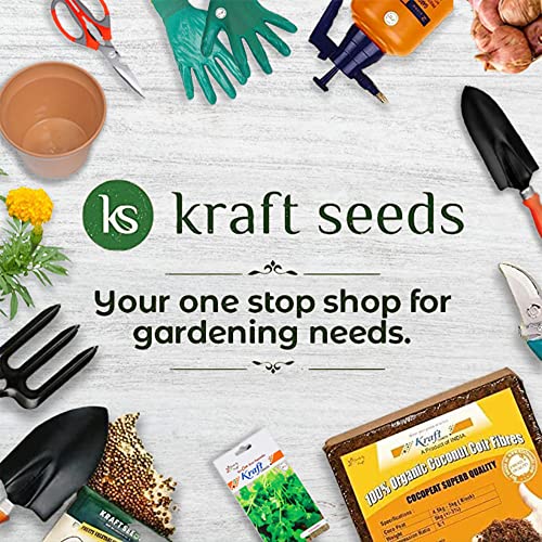 Kraft Seeds Tool Kit for Garden -7 Pcs (Cultivator, Hand Fork, Big & Small Trowels, Weeder, Garden Gloves, Garden Scissors) | Gardening Tools for Home Gardening | Best and Durable Plants Tool Set |