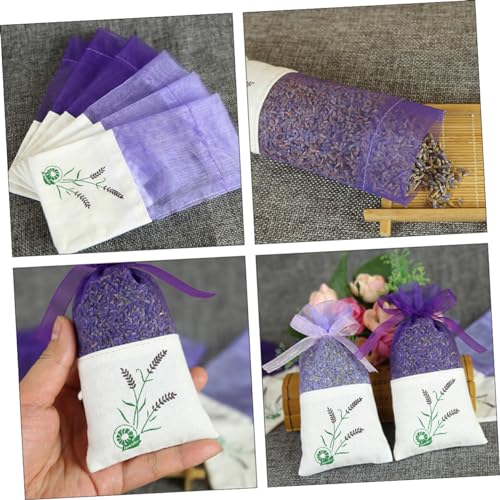 Bolsita de yute para especias lavanda 12 unidades miniatura 3
