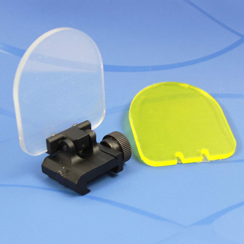 Red Dot Sight Scope White Yellow Shield Lens Protector with 20mm Rail Mount