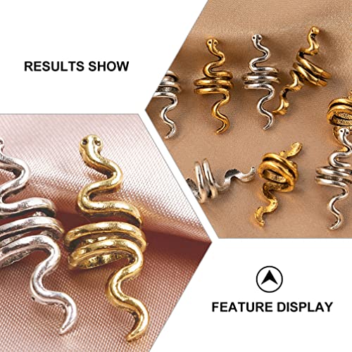 Lurrose 9pcs Hair Spiral Beads Snake Braids Spiral Coils Hair Accessories Loc Hair Jewelry Accessories Braid Cuffs Braid Hair Accessories Braid for Hair - Image 2