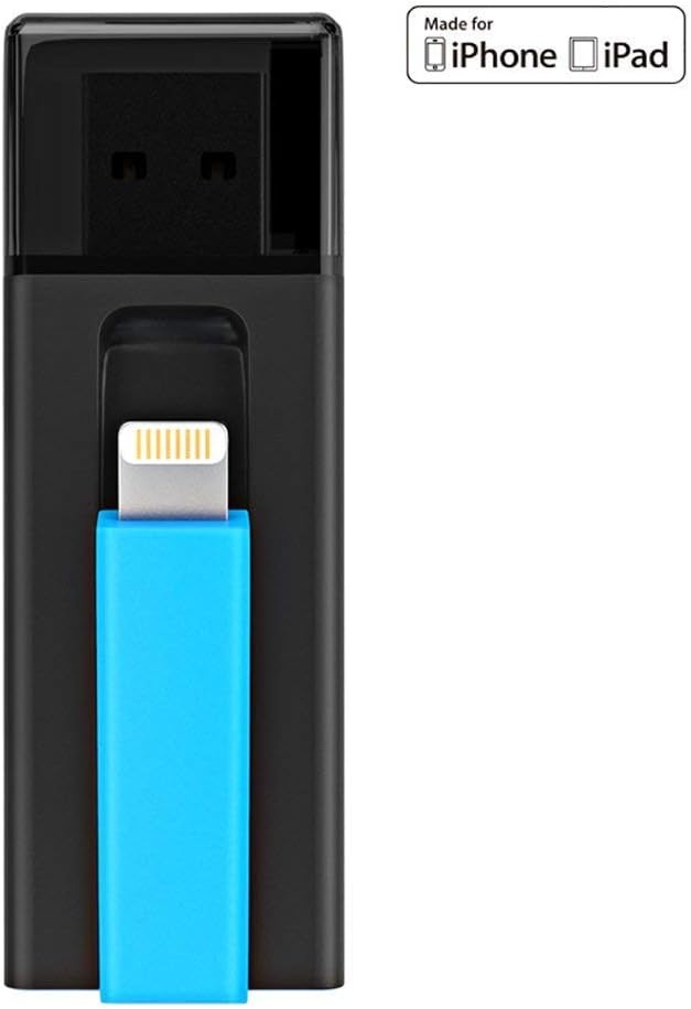 MFI iOS Flash Drive for iPhone,iPad and more PC, 32GB Pen Drive Memory Storage, Thumb Drive, USB 3.0 Connector,Fingerprint Encryption for Privacy Protection
