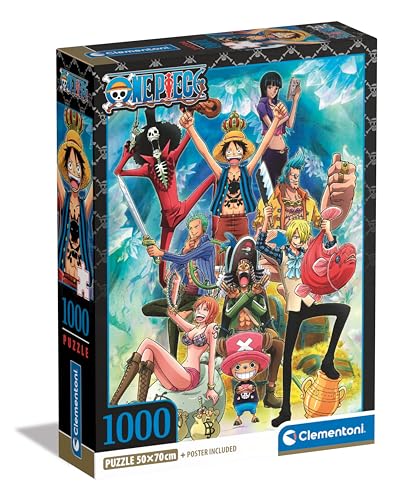 Clementoni One Piece Puzzle 1000 Teile mit Poster