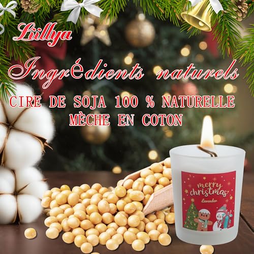 Coffret Cadeau Bougies Parfumées de Noël – Lot de 6 Bougies Aromathérapie à la Cire de Soja Naturelle – Idée Cadeau pour Femme & Homme, Ambiance Cocooning Décoration Maison Hiver, 12 oz – Image 5