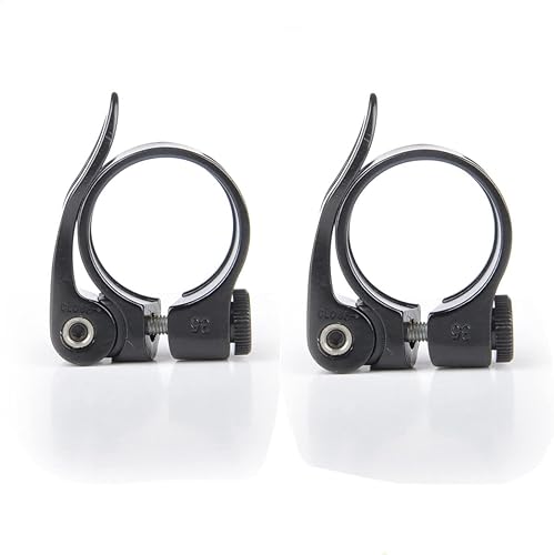 Abrazadera de poste de asiento de bicicleta, 2 abrazaderas para tija de sillín de bicicleta, perno de abrazadera de liberación rápida para bicicleta