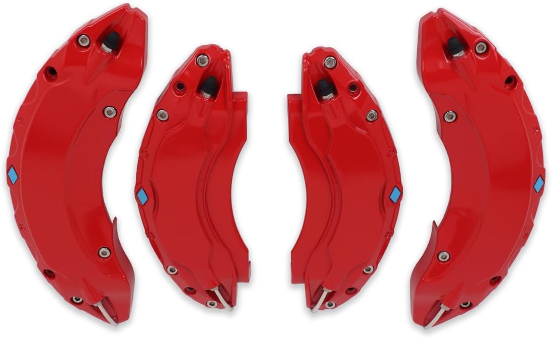 Caliper Covers Brake Compatible for Toyota Tundra 18 in 20 in Wheel Hub Fit Front and Rear Car Caliper Cover Accessories 2WD/4WD 2022-2025 Set of 4 Red