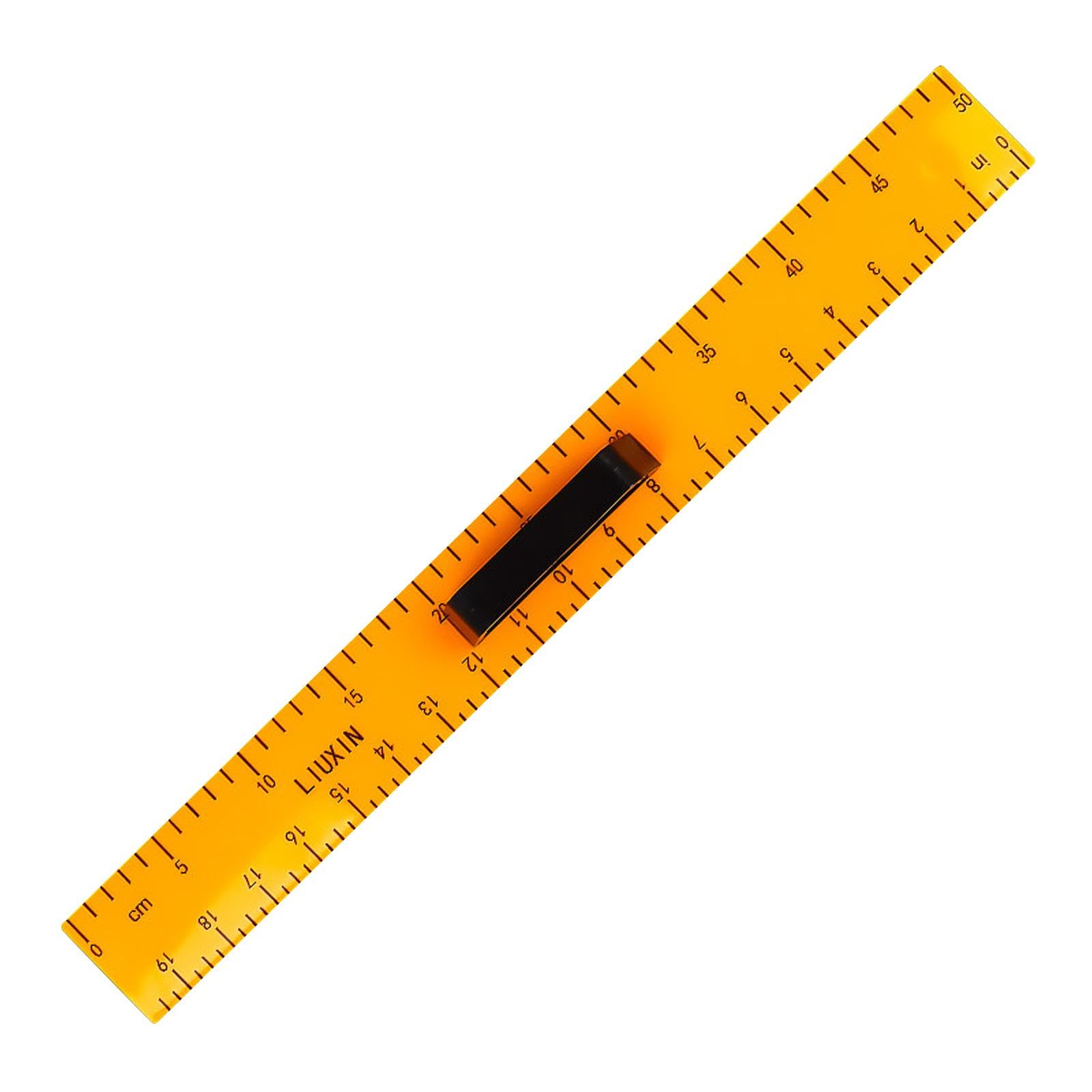 Ronyme Large Straight Ruler with Removable Handle, Plastic Ruler for Drafting, 50cm Drawing Supplies Teacher Aids, Geometry Measuring Tool, Math Teaching Tool for Student Architect Engineer Draftsman
