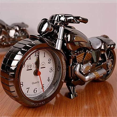 Hinleise Creative Motorcycle Motorbike Pattern Alarm Clock Desk Clock Creative Home Birthday Gift Cool Clock - # C - 1 Pc