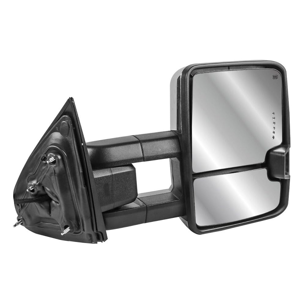 Amazon.com: INGKTMFT Pair Power Heated Fold Tow Mirror Chrome  
