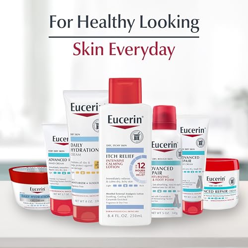 Eucerin Skin Calming Body Lotion, Natural Oatmeal Enriched Body Lotion for Dry, Itchy Skin, 16.9 fl. oz. Bottle