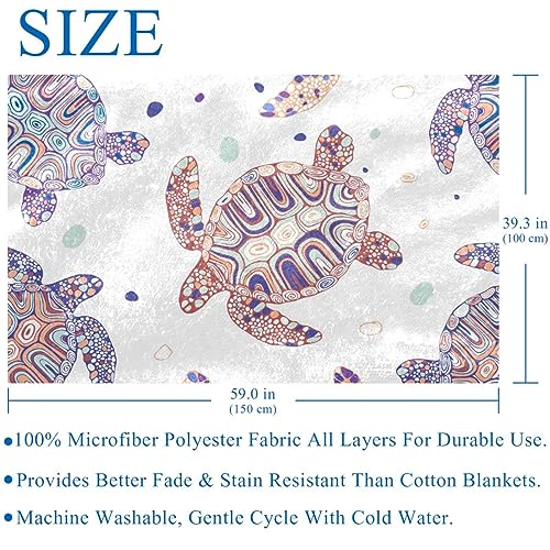 Couverture ethnique tortue de mer de qualité supérieure douce et chaude - 6