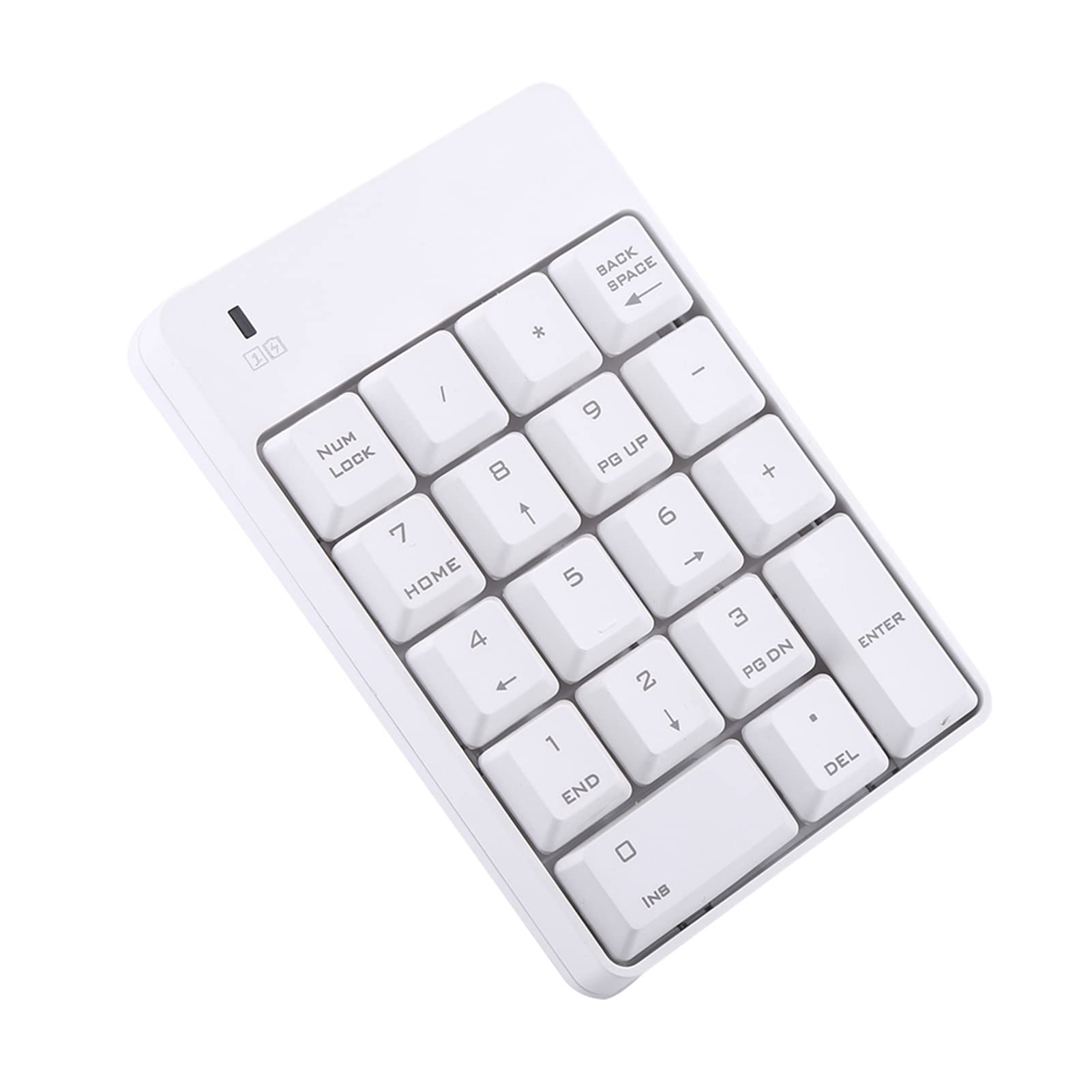 Bezprzewodowy Usb 2.4GHz, Numpad Numer 18 Klawiszy Laptop Nummernblock Klawiatura Numeryczna Klawiatura Numeryczna Usb PC Nowy Biały (Biały)