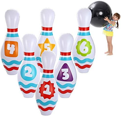 Giant Inflatable Bowling Set for Kids and Adults, Christmas Birthday Party Games, Kids Education Motor Skills Toys