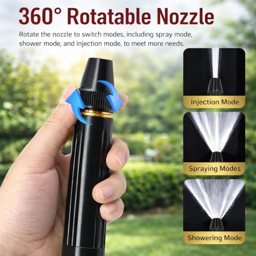 Image of High Pressure Water Spray Gun Nozzle Set with Adjustable Nozzle | Multi-Pattern Sprayer for Car & Bike Washing, Gardening & Outdoor Cleaning | 3 Hose Pipe Quick Connectors