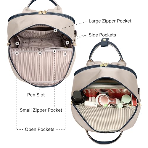 Image of LOVEVOOK Laptop Backpack for Women Men, 17.3 Inch Laptop Bag with USB Port Fashion Waterproof Backpacks Teacher Nurse Stylish Travel Bags Vintage Daypacks for College, Work