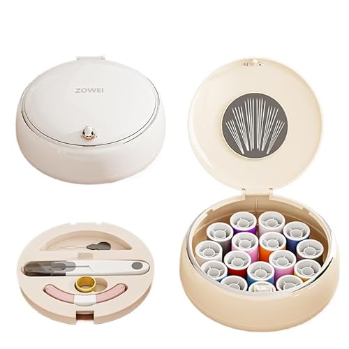 Magnetic Sewing Kit Box, 44 Pcs Portable Thread Needle Threader Set with Scissors Thimble, Travel Sewing Supplies Organizer for Home Emergency Repairs Magnetic Sewing Kit Box, 44 Pcs Portable Thread Needle Threader Set with Scissors Thimble, Travel Sewing Supplies Organizer for Home Emergency Repairs