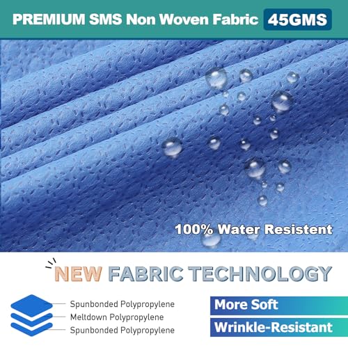 Image of Dental Disposable Lab Coats | Durable SMS 45g Soft Knit Cuffs & Collar With 3 Pockets