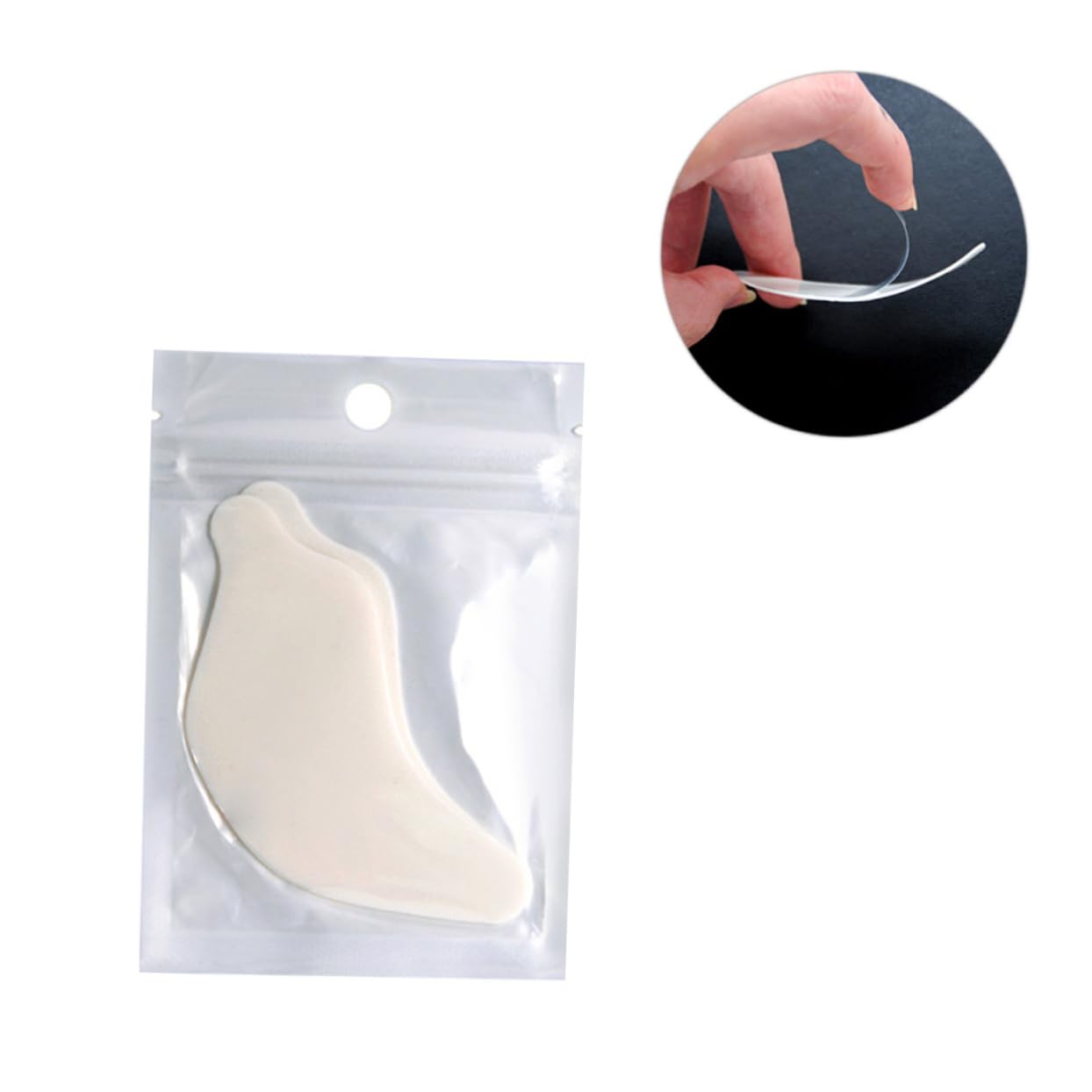 FOMIYES 1Pair Reusable Eyelash Extension Gel Pads Silicone Lint Eye Masks for Makeup Grafting False Eyelashes Tool for Eye Care