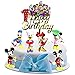 7 Pieces Figuras Mickey Mouse Tarta,Minnie Adorno Para Pasteles 1 años,Mickey Cake Topper,Adorno Tartas Mickey Mouse,Mini Figuras Mickey,Minnie Cake Decoration para Baby Shower Fiesta de Cumpleaños.