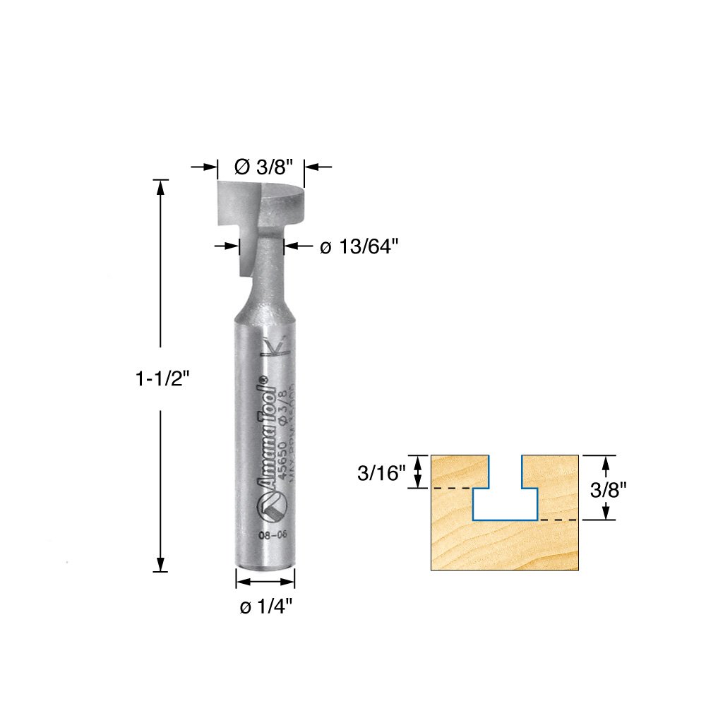 Amana Tool - Insert De Rainure En V 160° 1/2 Shk (RC-1109