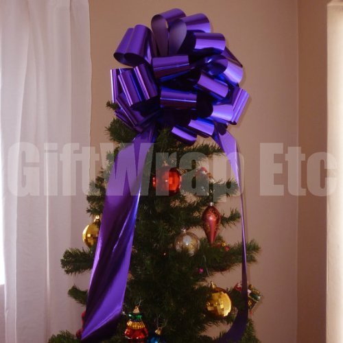 Big Purple Gift Bow - 14" Wide, Healthcare Workers Support Ribbon, Mardi Gras