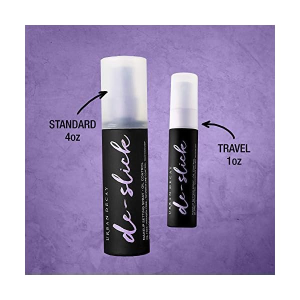 Urban-Decay-De-Slick-Oil-Control-Matte-Makeup-Setting-Spray-Travel-Size-Controls-Oil-Blocks-Shine-Locks-Makeup-in-Place-Oil-Free-Microfine-Face-Mist-10-fl-oz Urban Decay De-Slick Mattifying Makeup Setting Spray for Face, Waterproof, Smudge-proof, Oil & Shine Control, for Oily Combination Skin, Oil-free, Vegan, Cruelty-free