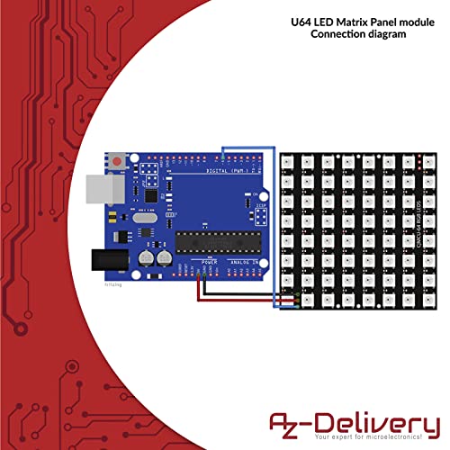 AZDelivery U 64 LED Matrix Paneel CJMCU-8 * 8 Module compatibel met Arduino en Raspberry Pi Inclusief E-Book! - Afbeelding 5