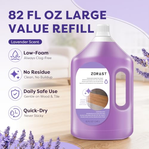 82 FL OZ/2.42 L Lavender Scent Floor Cleaning Solution Compatible with iRobot Roomba Plus 405/4020 Combo / 505/507 Combo/Max / 705/707 Max/Combo Vacuum Robot, Deep Cleans for Multiple Hard Floors - Image 3