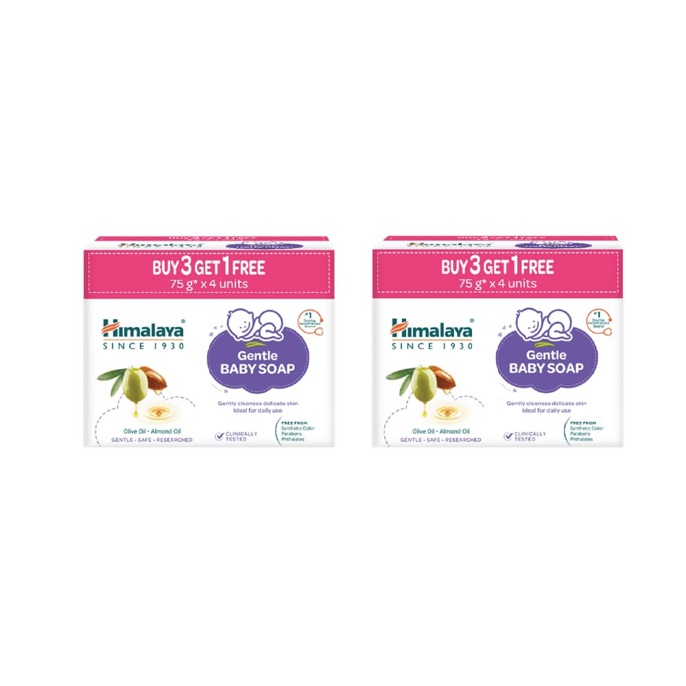 Himalaya Gentle Baby Soap 75 g | Buy 6 Get 2 Free | No 1 Doctor prescribed brand | with Olive oil and almond oil |Gentle Cleansing for Delicate skin|Gentle.Safe.researched-picture-33