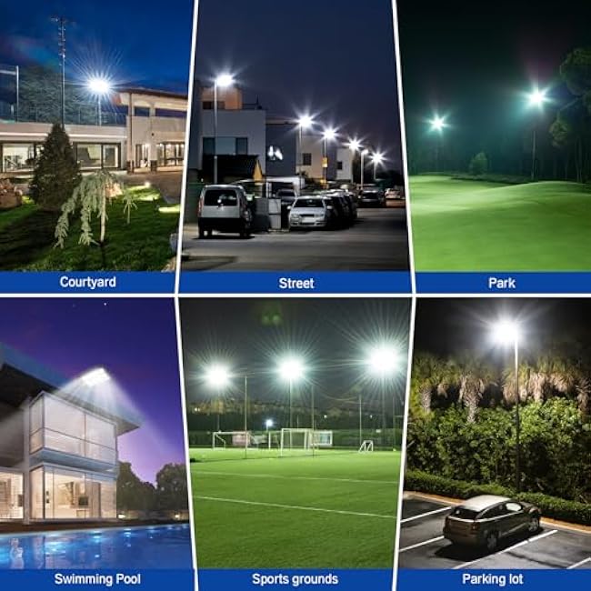 Solar Street Light 8000W, Street Light Outdoor High Lumens, Parking Lot Lights 6500K, Solar Lights Outdoor Motion Sensor Dusk to Dawn for Parking Lot with Remote Control, 1 Pack