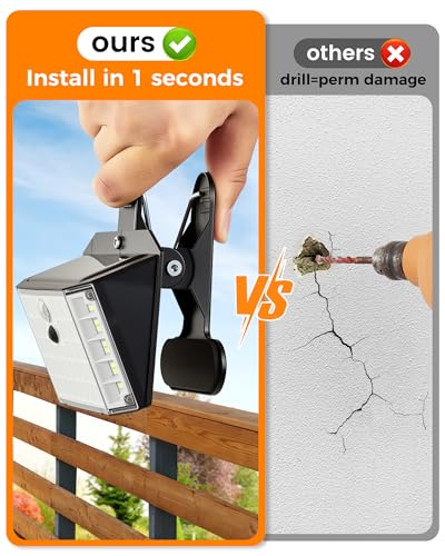 Thumok Clip on Solar Lights Outdoor 176 LEDs 600 LM Solar Motion Sensor Lights Outdoor IP6 - image 3