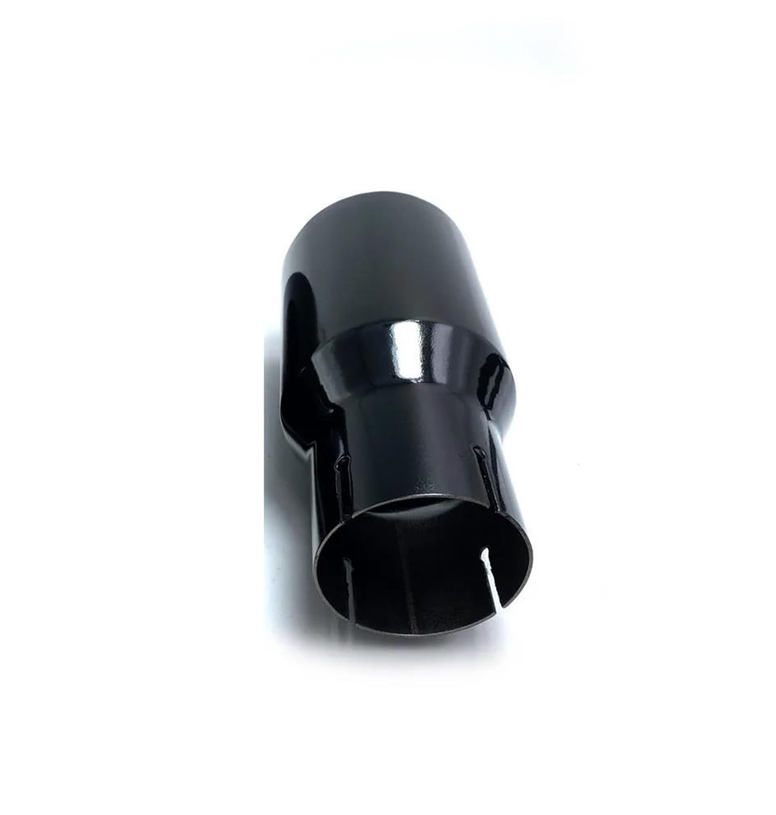 1 Pz Auto Universale in Acciaio Inox Nero Lucido di Scarico Marmitta Terminale Tubo Terminale di Scarico Auto per Benz Terminale di Scarico per Auto(ID 60mm-OD 89mm)