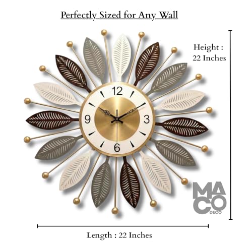 Image of Stylish Vintage Wall Clock for Hall and Living Room - Perfect Home Decor and Interior Design Item for Bedroom or Corner Spaces - wall Clock for Bed Room