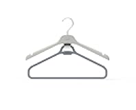 Joseph Joseph Orderly Set of 2 Long Garment Hangers, 2-Part Clothes Hanger for Dresses and Jumpsuits with Integrated Strap Hooks
