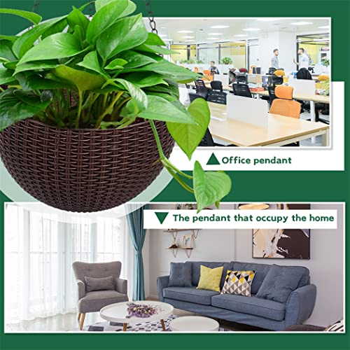 Cunqn CQHSDLUS Hanging Basket Garden Hanging Rattan Planter Plastic Hanging Flower Pots thumb #4
