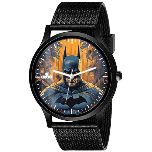 AROA Watch for Batman Digital Art Model : 1289 Black Metal Analog Black Strap Watch Yellow Dial Stylish Watch for Boys (B0CSPR5JMV) Amazon Price History, Amazon Price Tracker