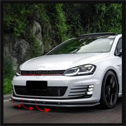 Diffuseur de Lèvre Avant Golf 7 GTI Kit Aérodynamique 3 Pièces ABS Gloss Black - 2